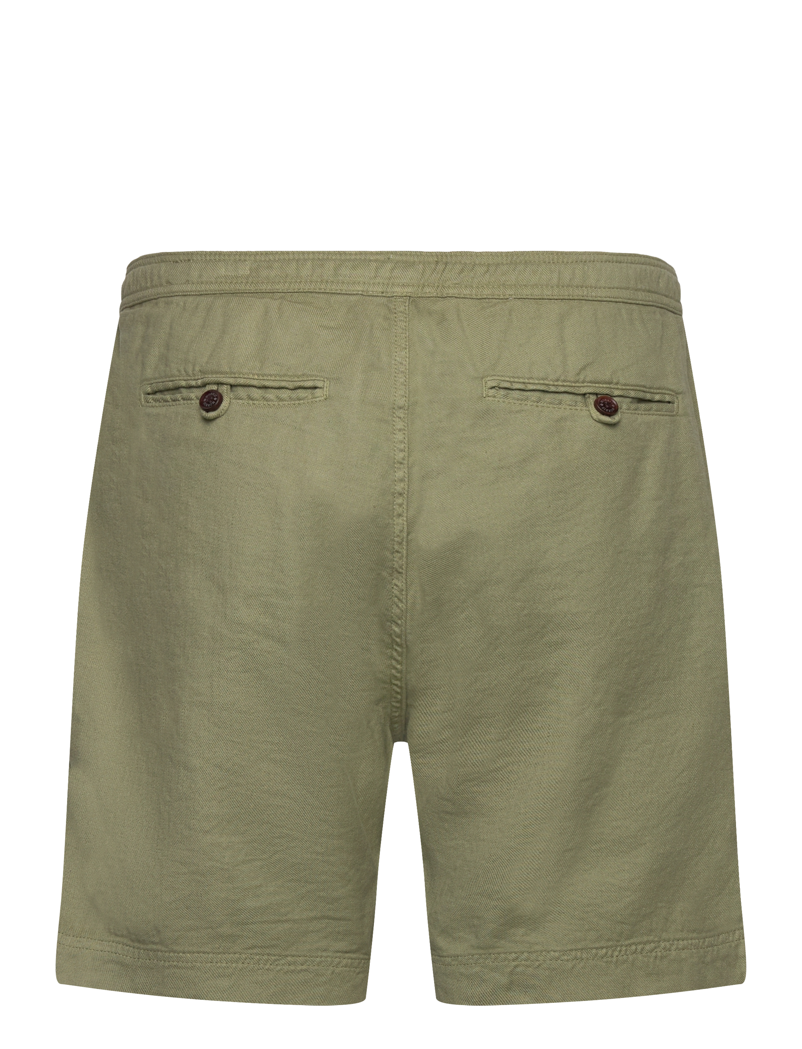Morris - Fenix Linen Shorts - hørshorts - olive - 1