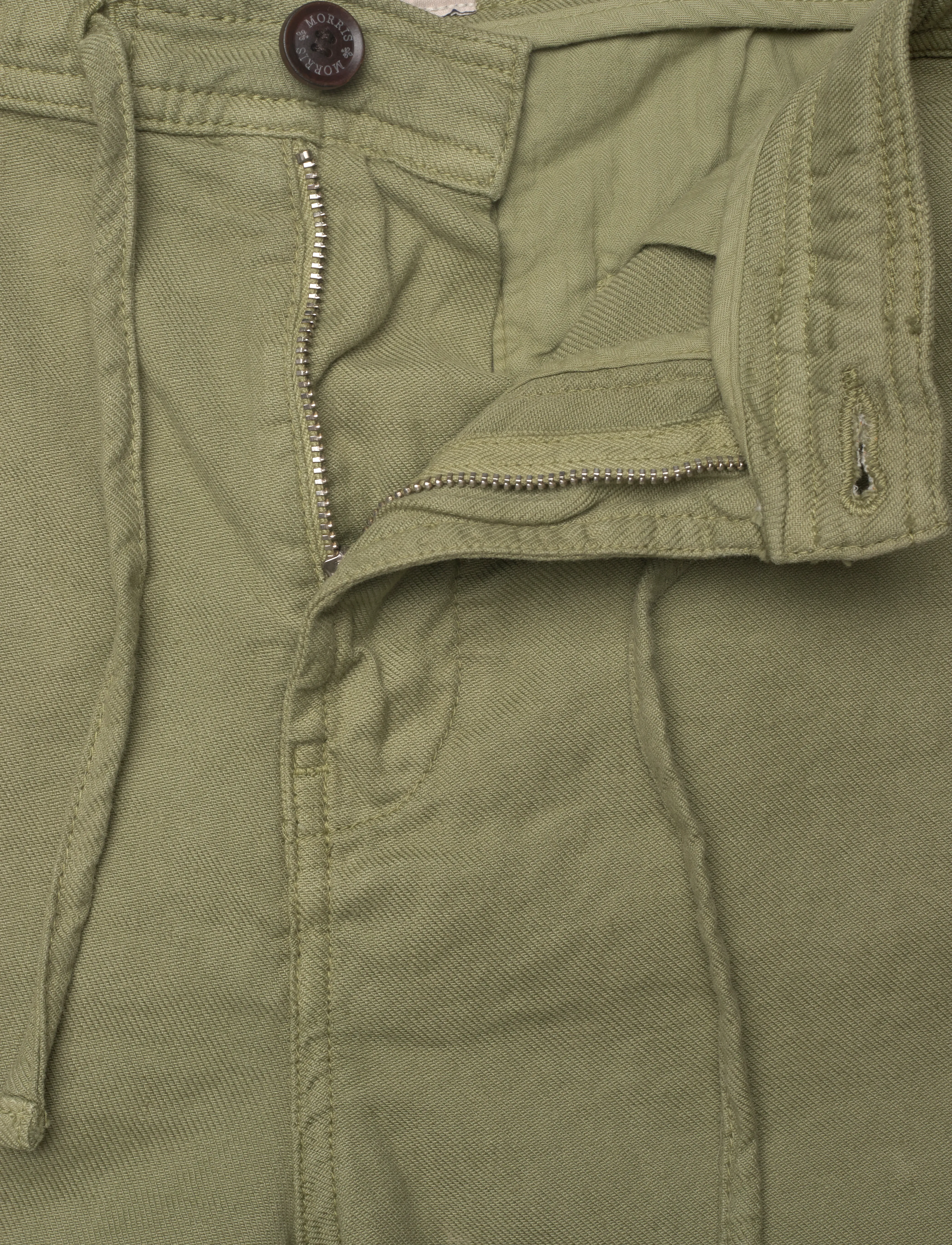 Morris - Fenix Linen Shorts - hørshorts - olive - 3