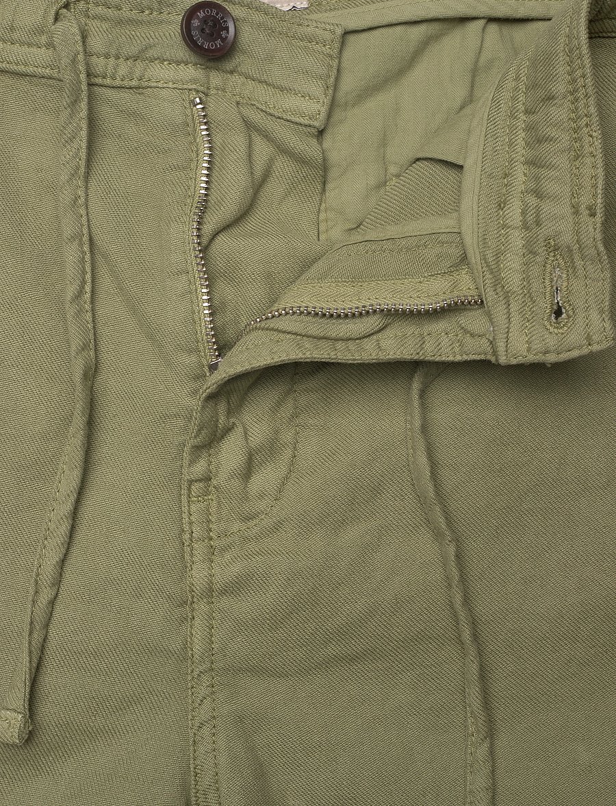 Morris - Fenix Linen Shorts - linased lühikesed püksid - olive - 3