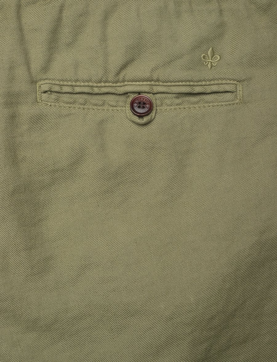 Morris - Fenix Linen Shorts - linased lühikesed püksid - olive - 4