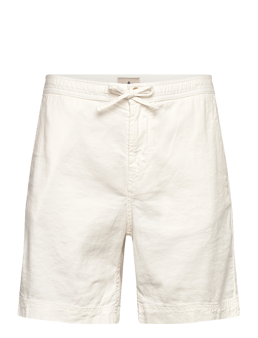 Morris - Fenix Linen Shorts - hörstuttbuxur - white - 1
