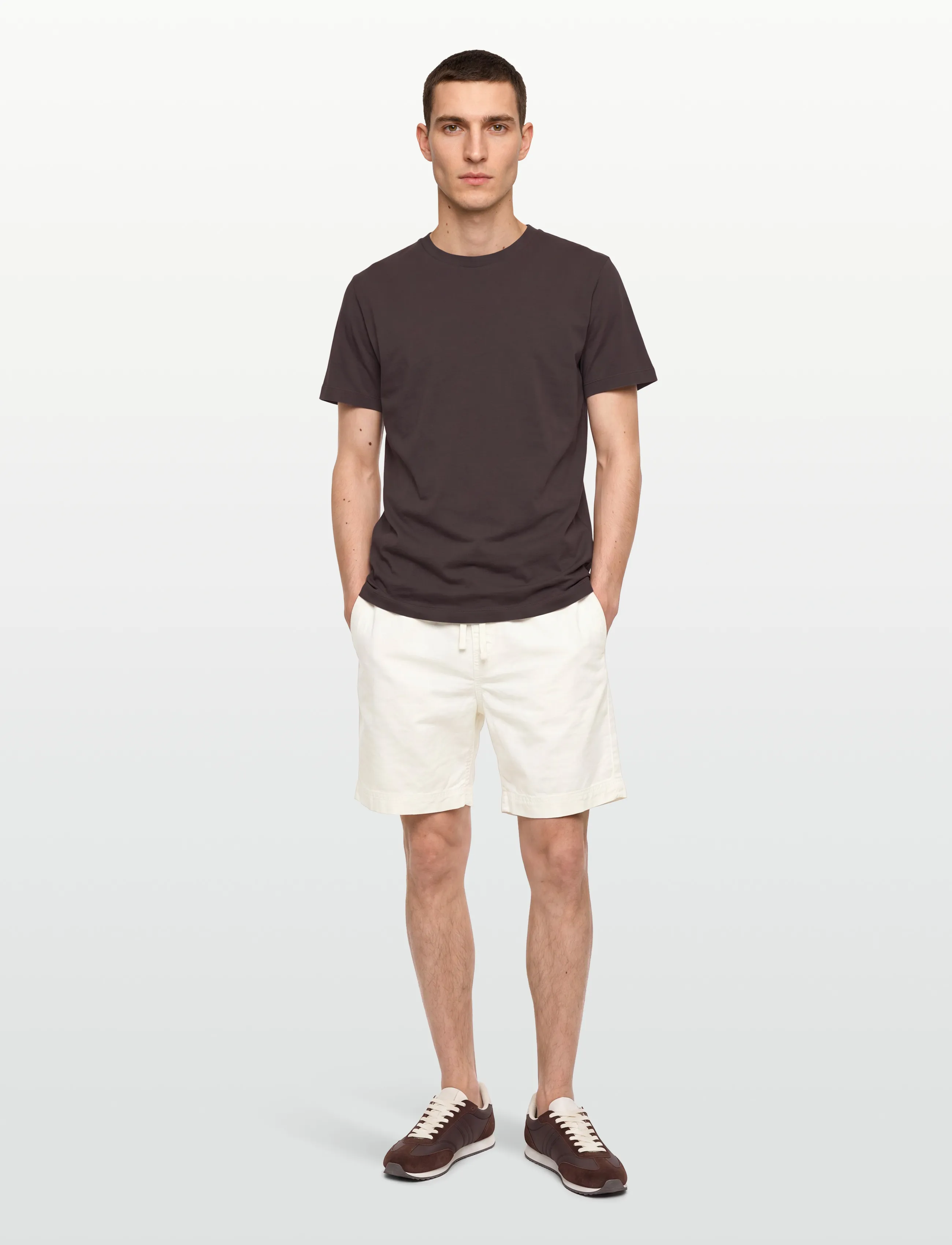 Morris Fenix Linen Shorts, XL, White, Shorts > Linen Shorts, Herre