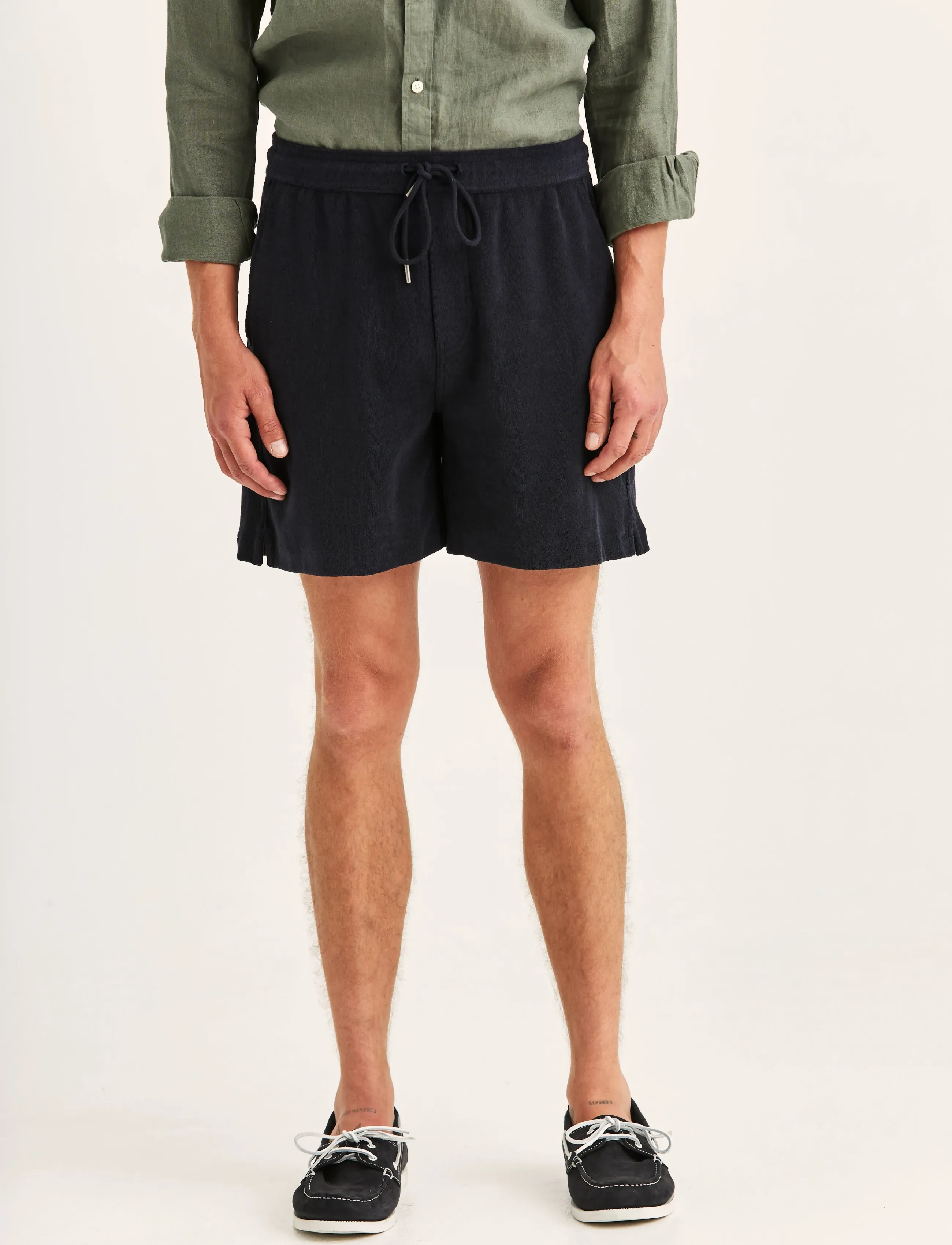 Morris Delon Terry Shorts, M, Navy, Shorts > Svedeshorts, Herre