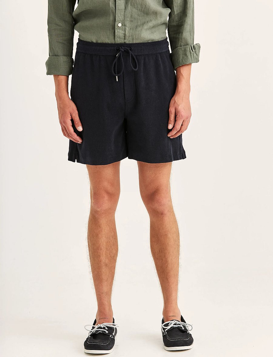 Morris - Delon Terry Shorts - sweatshorts - old blue - 0