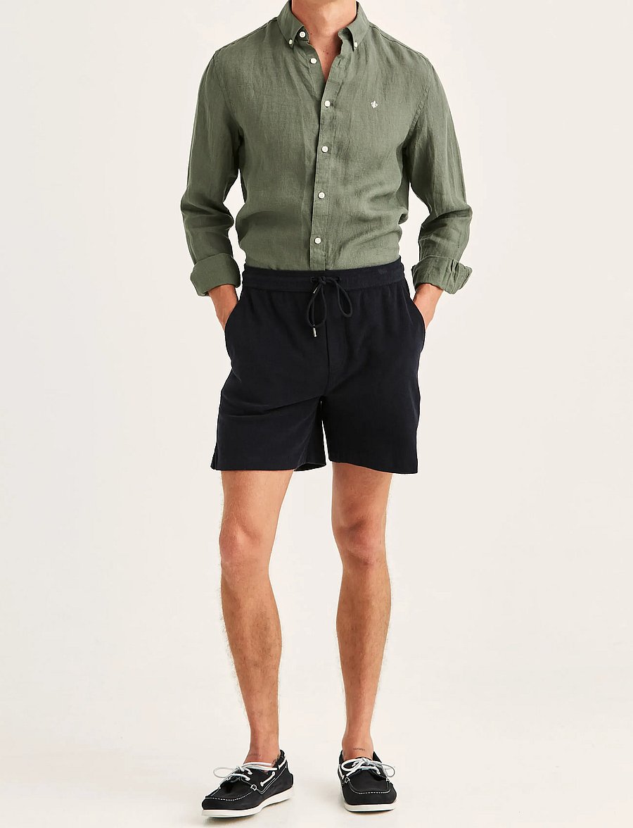 Morris - Delon Terry Shorts - sweatshorts - old blue - 3