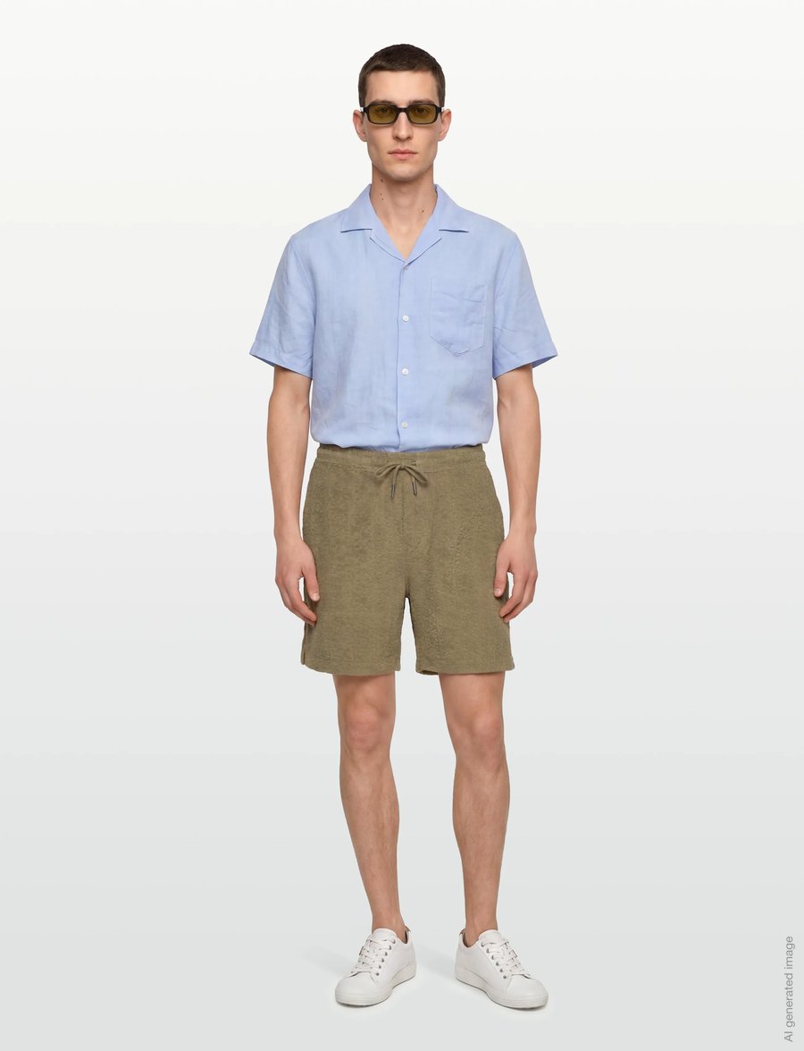 Morris - Shellby Terry Shorts - casual shorts - olive - 0