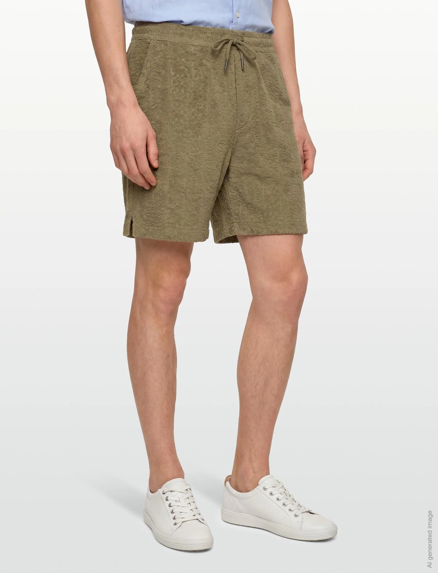 Morris - Shellby Terry Shorts - casual shorts - olive - 3