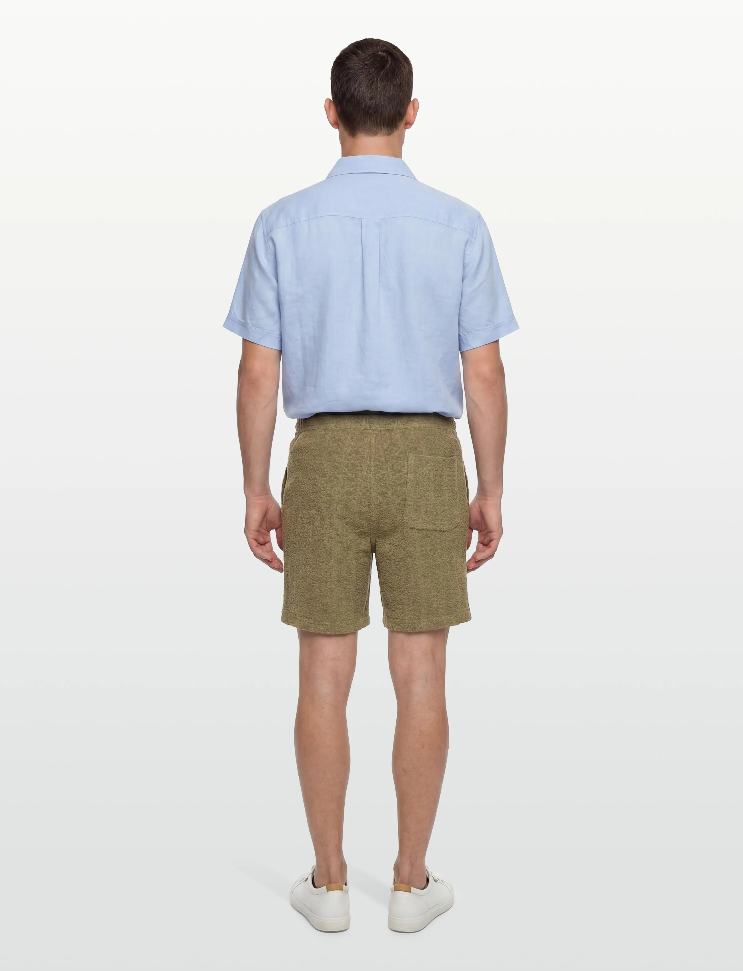 Morris - Shellby Terry Shorts - casual shorts - olive - 4