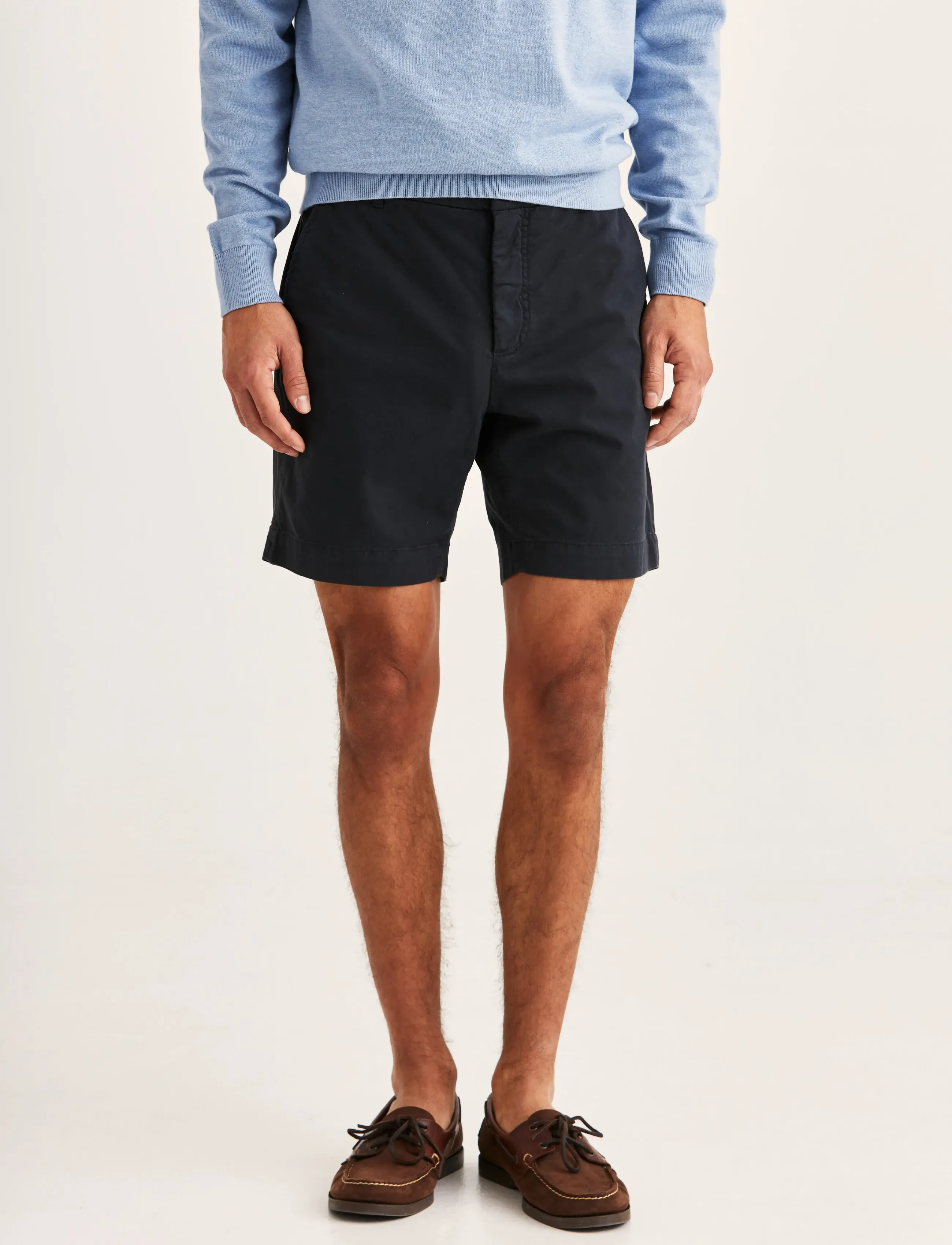 Morris Jeffrey Summer Chino Shorts 7", Mænd, Sommer Chino Shorts, Navy, Str: 29
