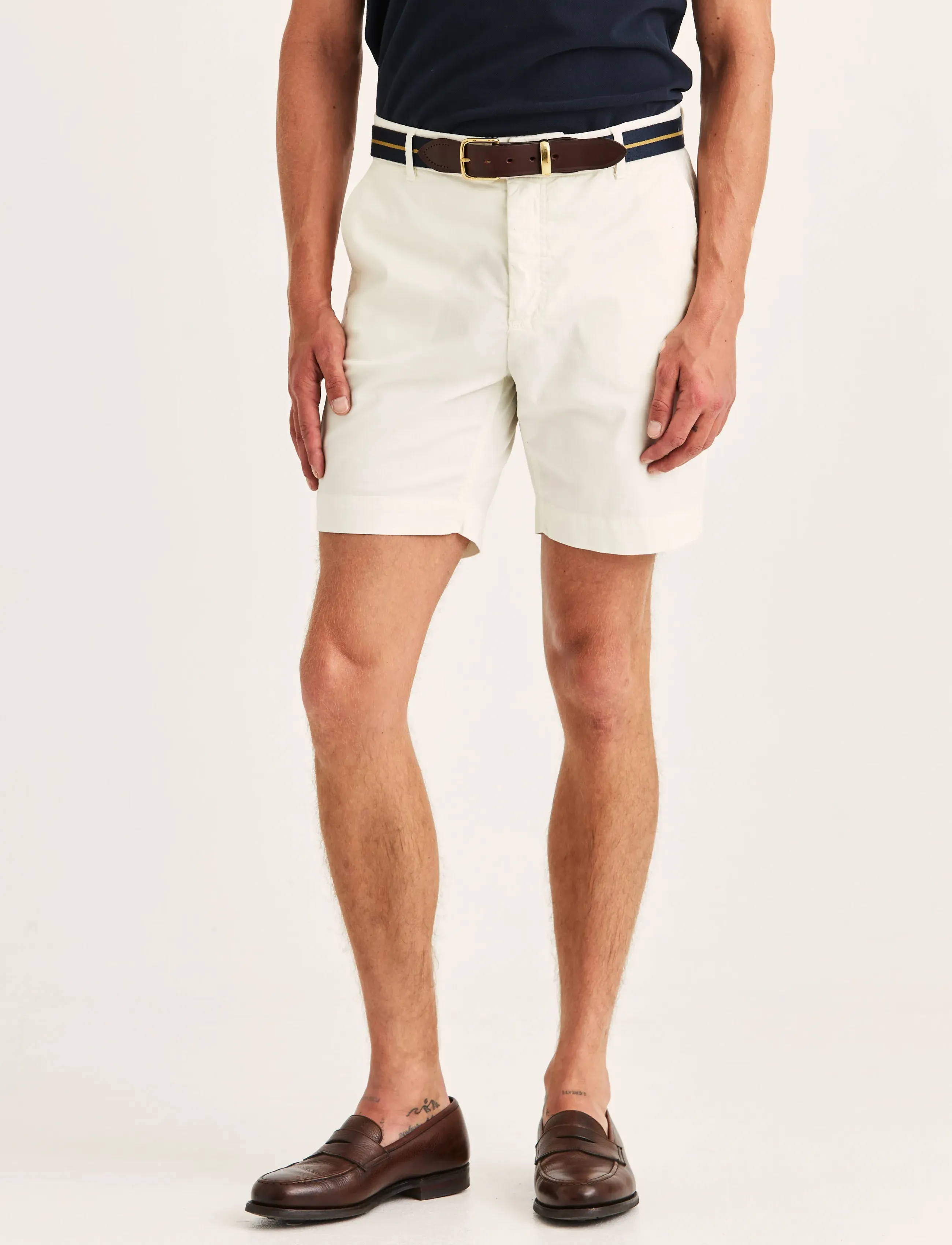 Morris Jeffrey Summer Chino Shorts 7", Mænd, Sommer Chino Shorts, Cream, Str: 38