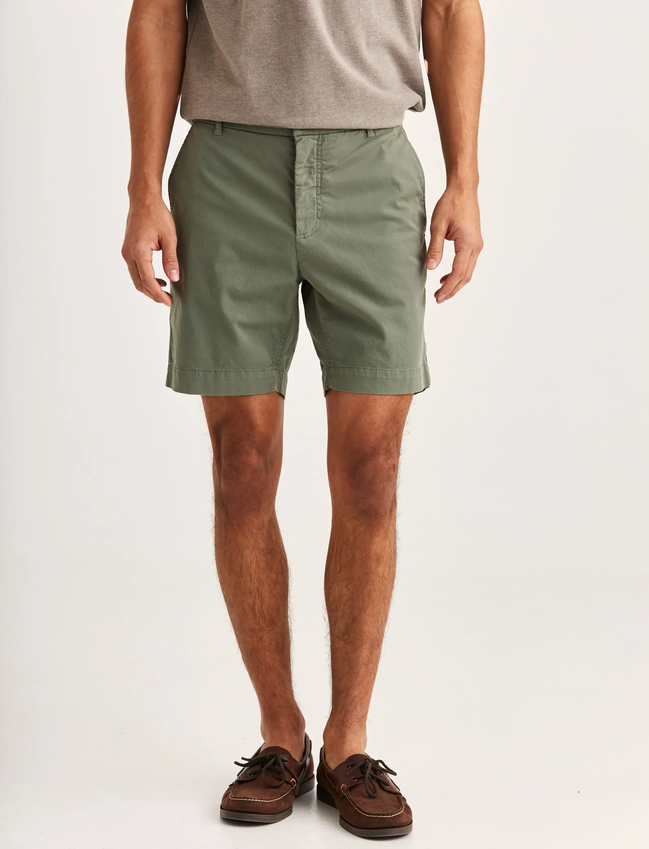 Morris Jeffrey Summer Chino Shorts 7", Mænd, Sommer Chino Shorts, Kakigrøn, Str: 36