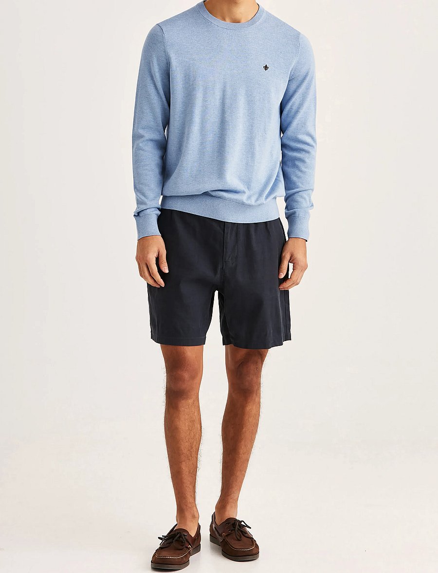 Morris - Fenix Linen Shorts - leinen-shorts - blue - 3