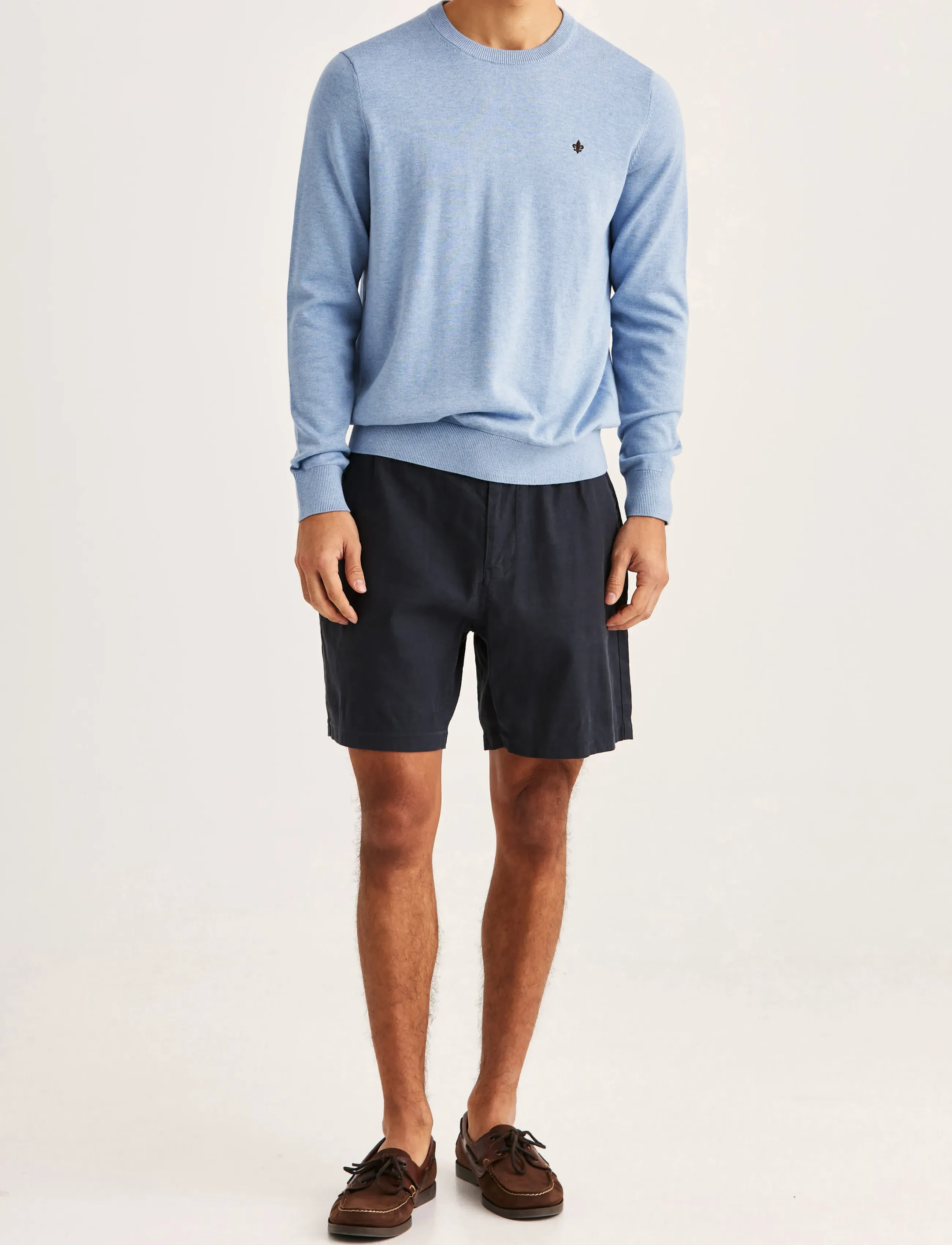 Morris - Fenix Linen Shorts - shoppa efter tillfälle - blue - 3