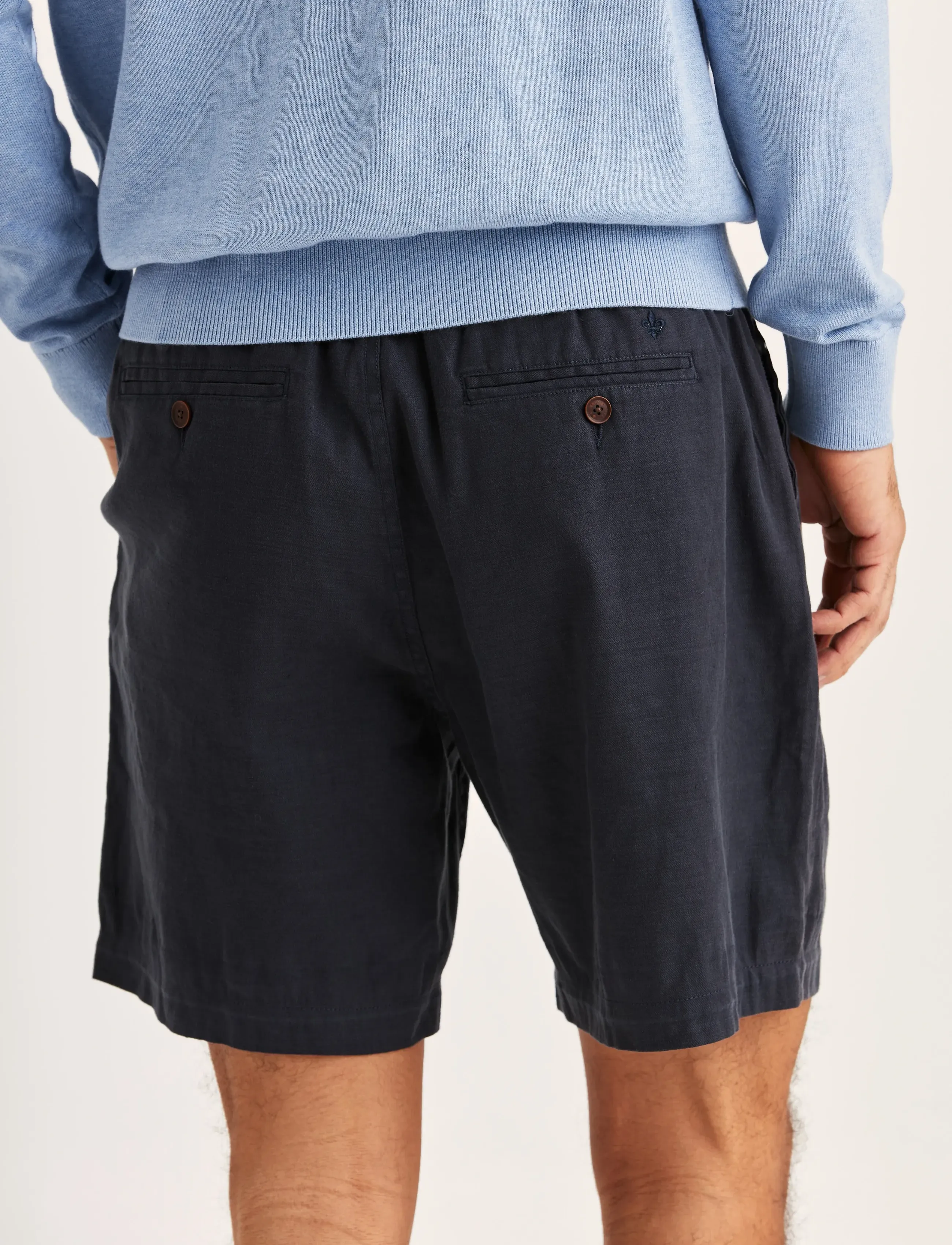 Morris - Fenix Linen Shorts - shoppa efter tillfälle - blue - 5