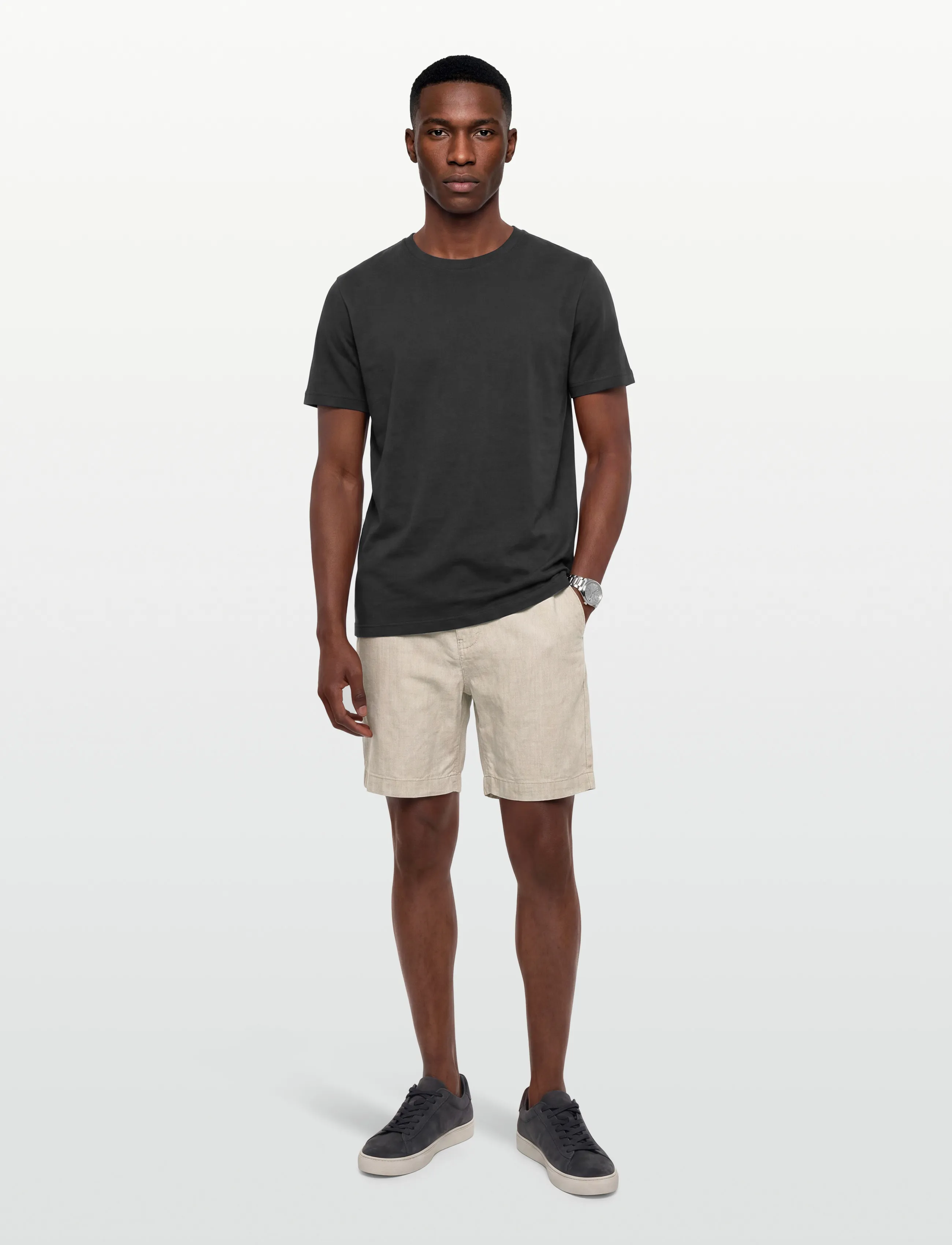 Morris Fenix Linen Shorts - Linased lühikesed püksid - CREME / cream