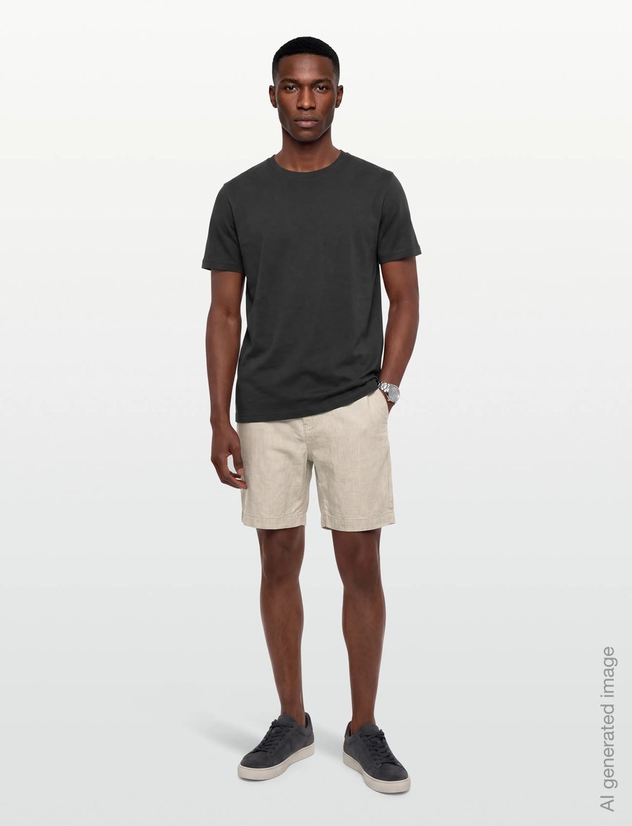 Morris - Fenix Linen Shorts - linased lühikesed püksid - creme - 0
