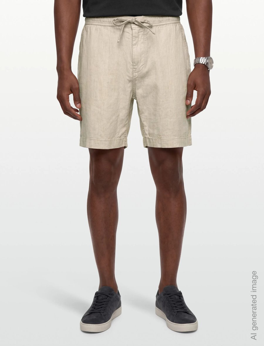 Morris - Fenix Linen Shorts - linased lühikesed püksid - creme - 3