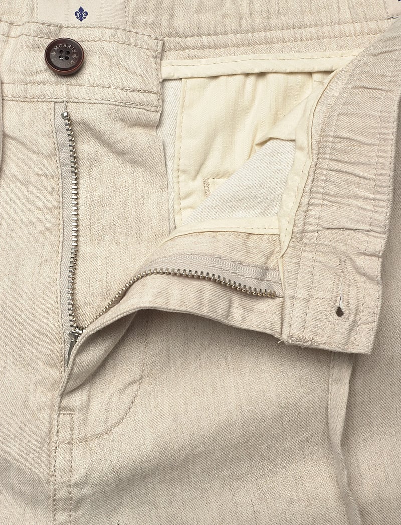 Morris - Fenix Linen Shorts - leinen-shorts - creme - 3