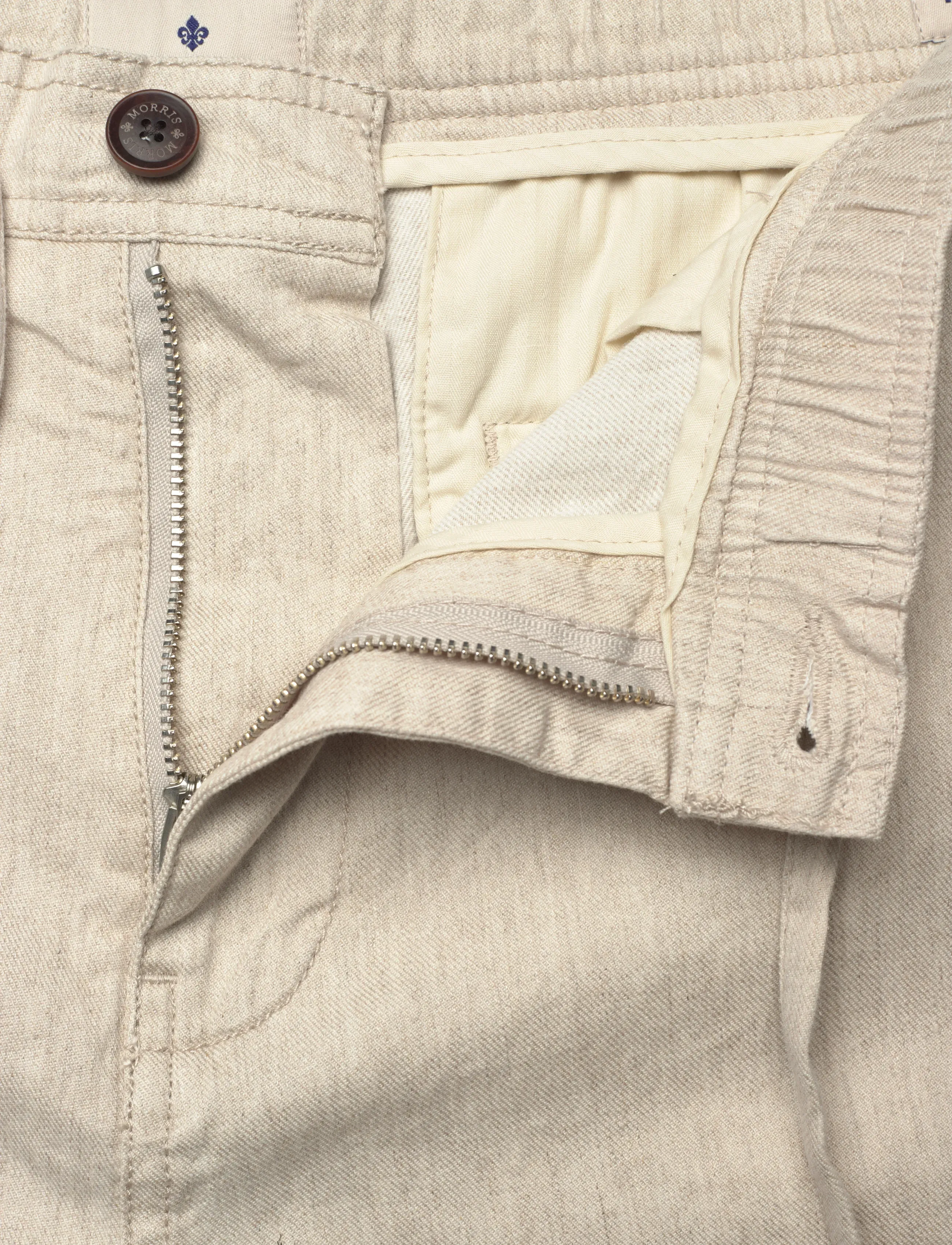 Morris - Fenix Linen Shorts - herren - creme - 3