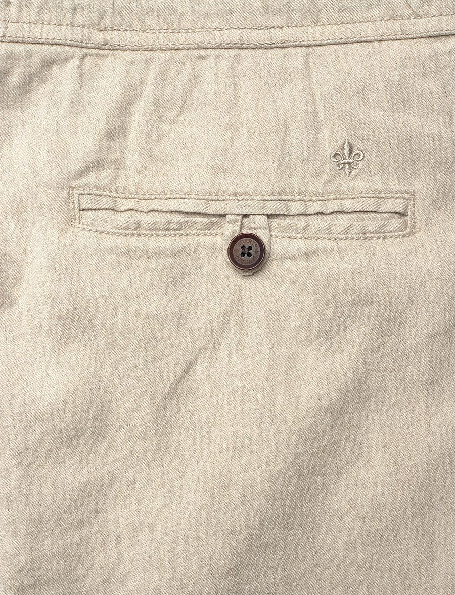 Morris - Fenix Linen Shorts - leinen-shorts - creme - 4