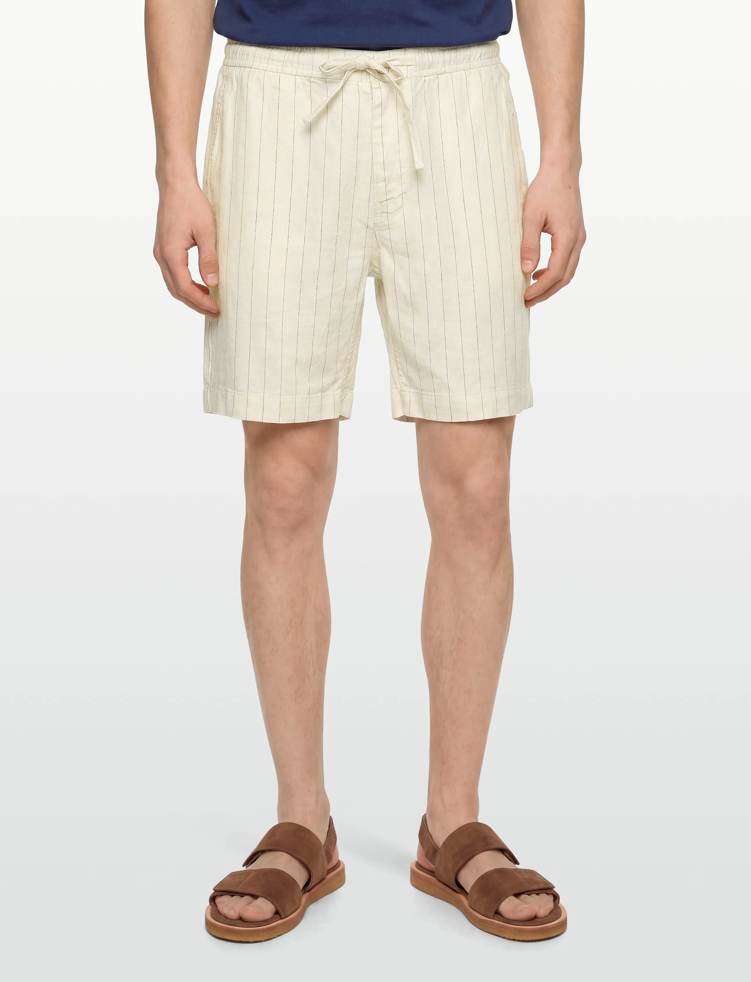 Morris - Fenix Linen Shorts - linneshorts - off white - 3