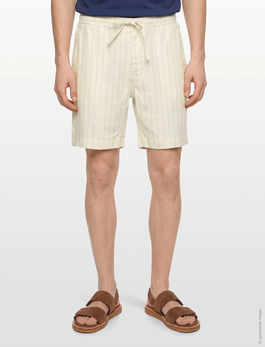 Morris - Fenix Linen Shorts - linneshorts - off white - 3