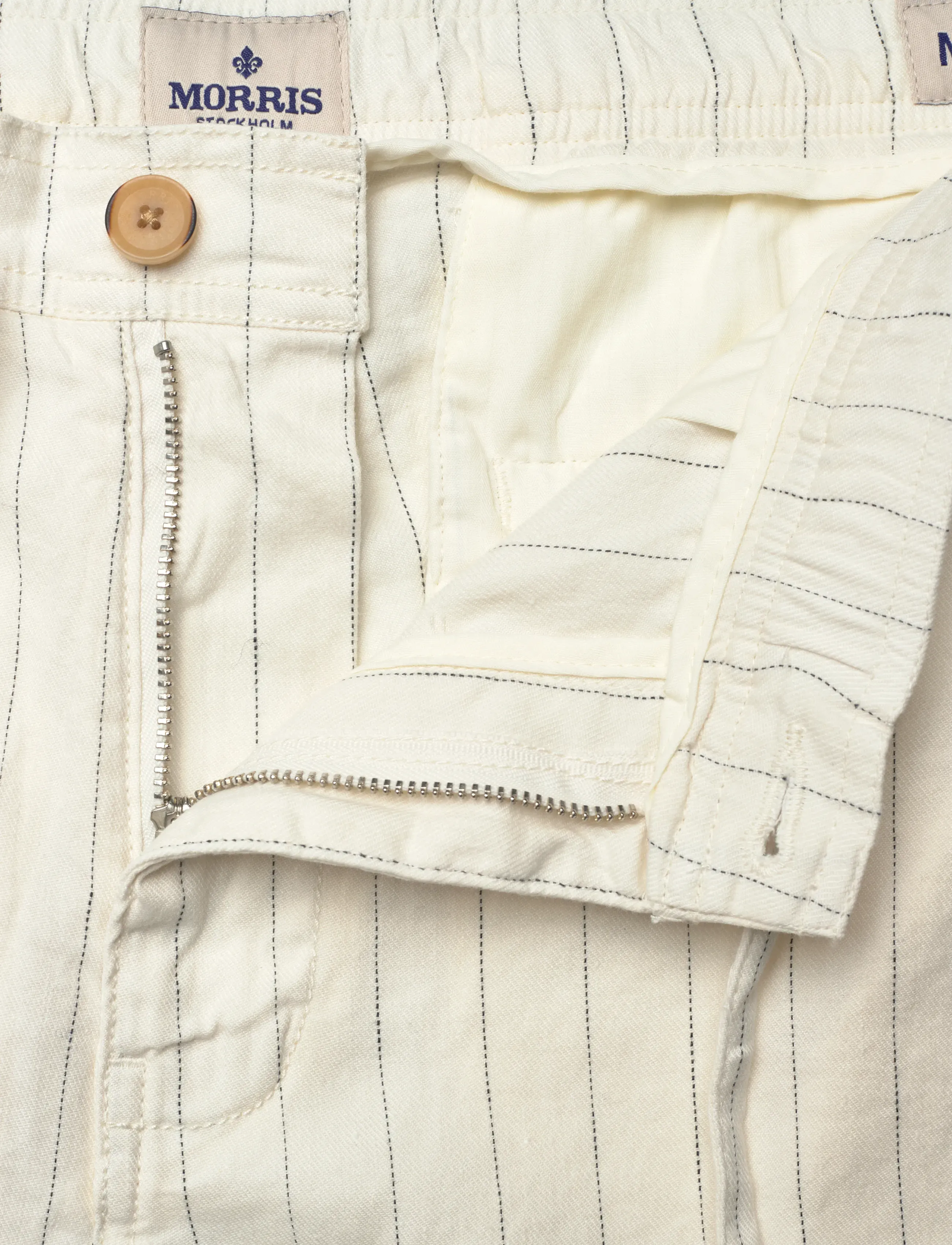 Morris - Fenix Linen Shorts - linneshorts - off white - 3