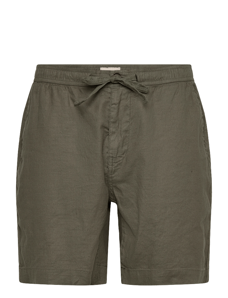 Morris - Fenix Linen Shorts - linneshorts - olive - 1