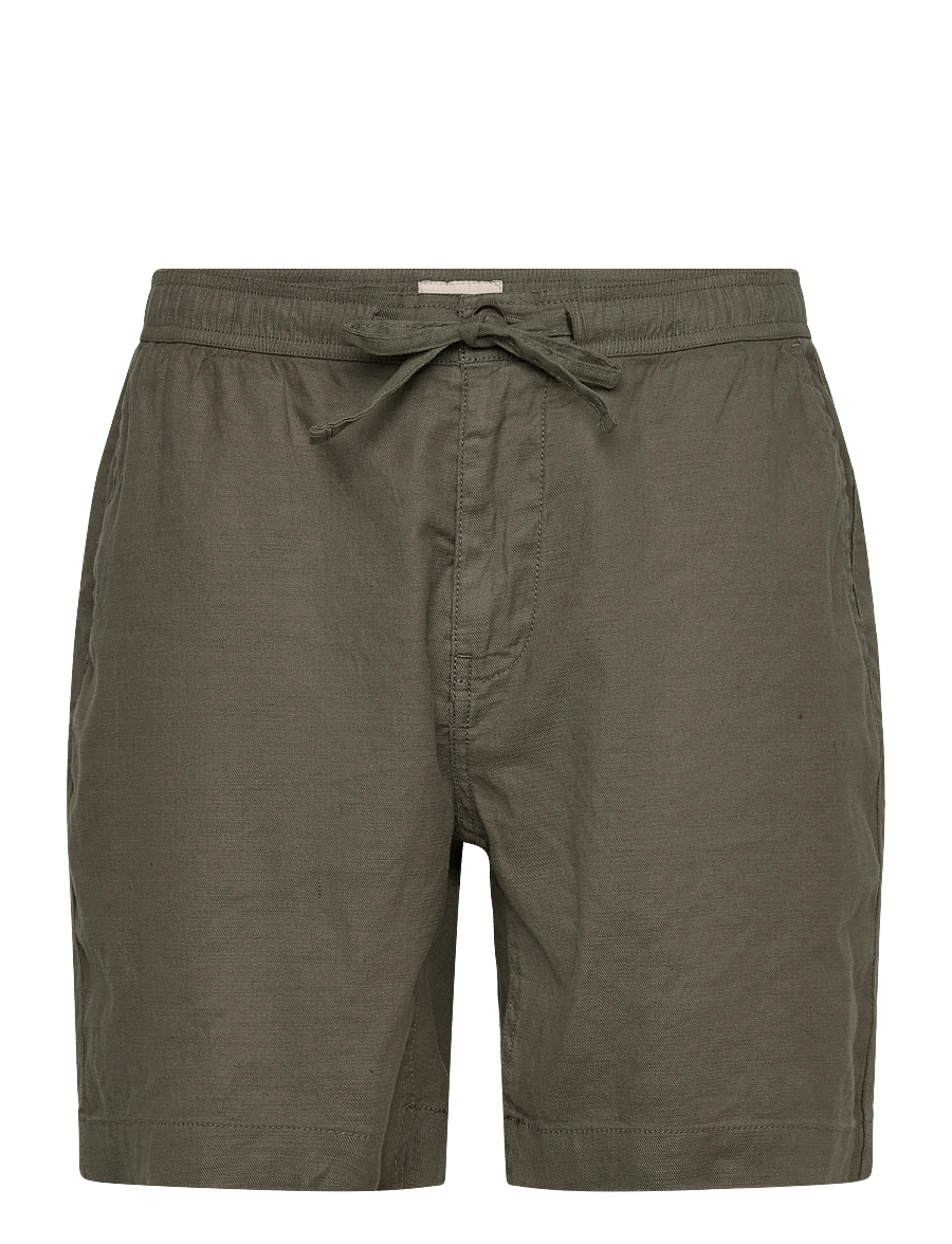 Morris - Fenix Linen Shorts - linen shorts - olive - 1