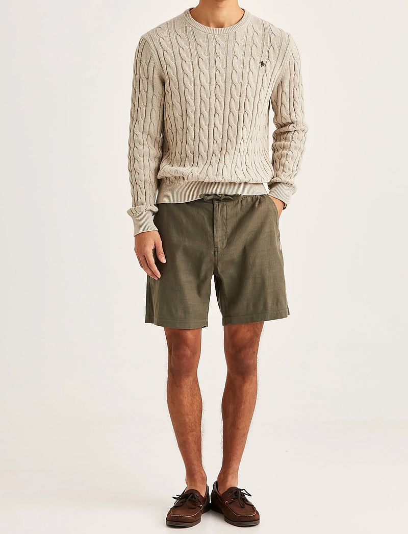 Morris - Fenix Linen Shorts - linneshorts - olive - 3