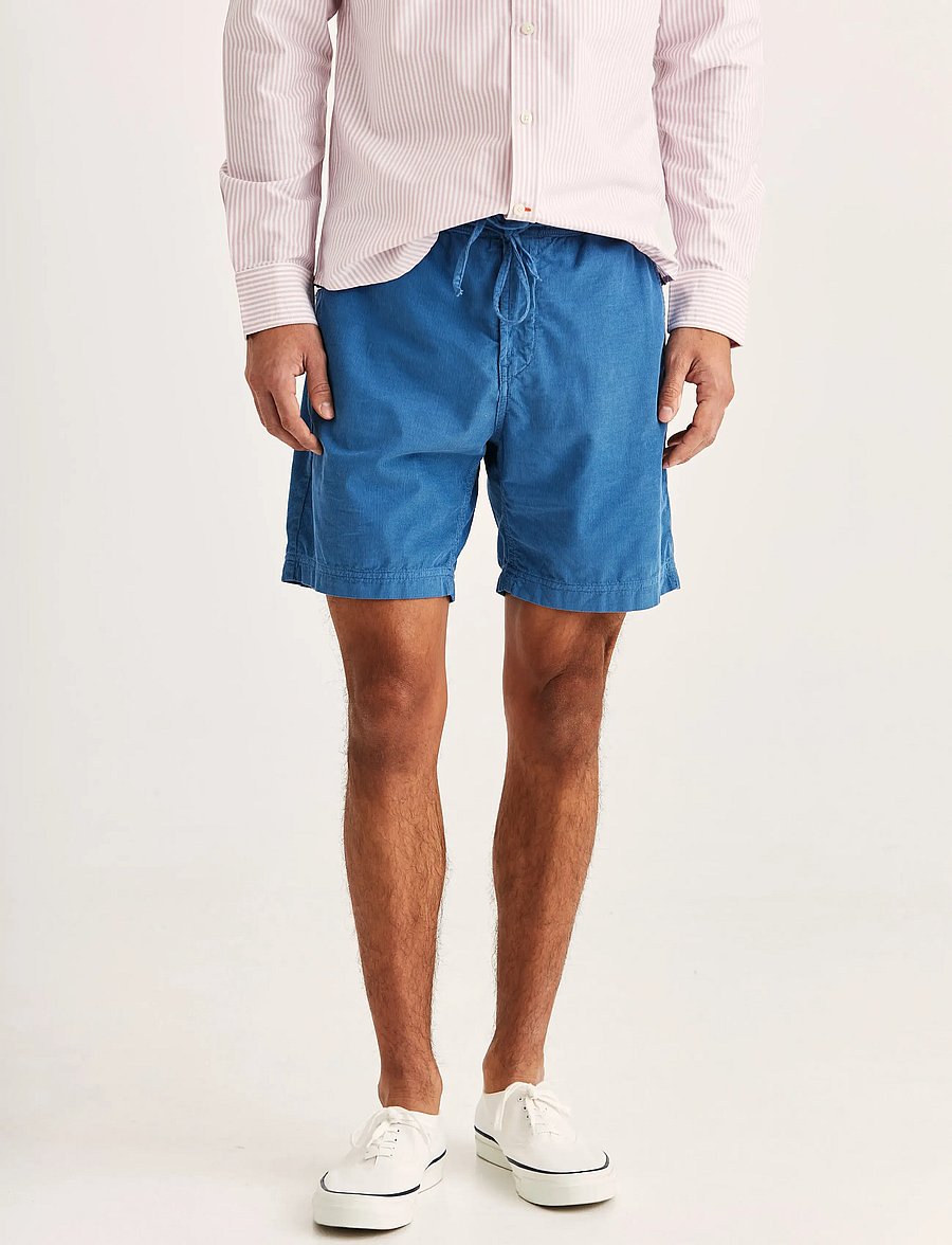 Morris - Fenix Summer Cord Shorts - casual shorts - blue - 0