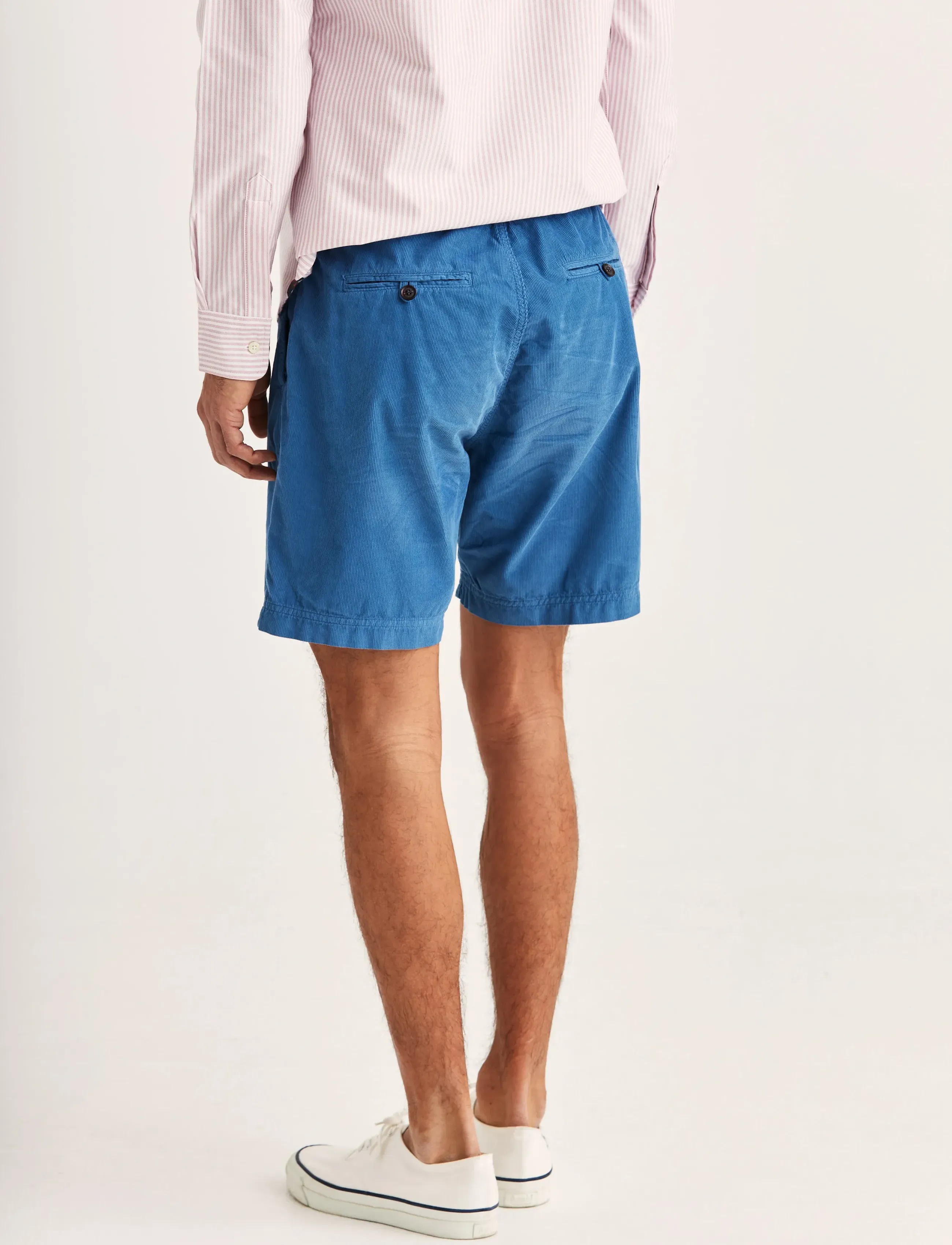 Morris - Fenix Summer Cord Shorts - casual shorts - blue - 4