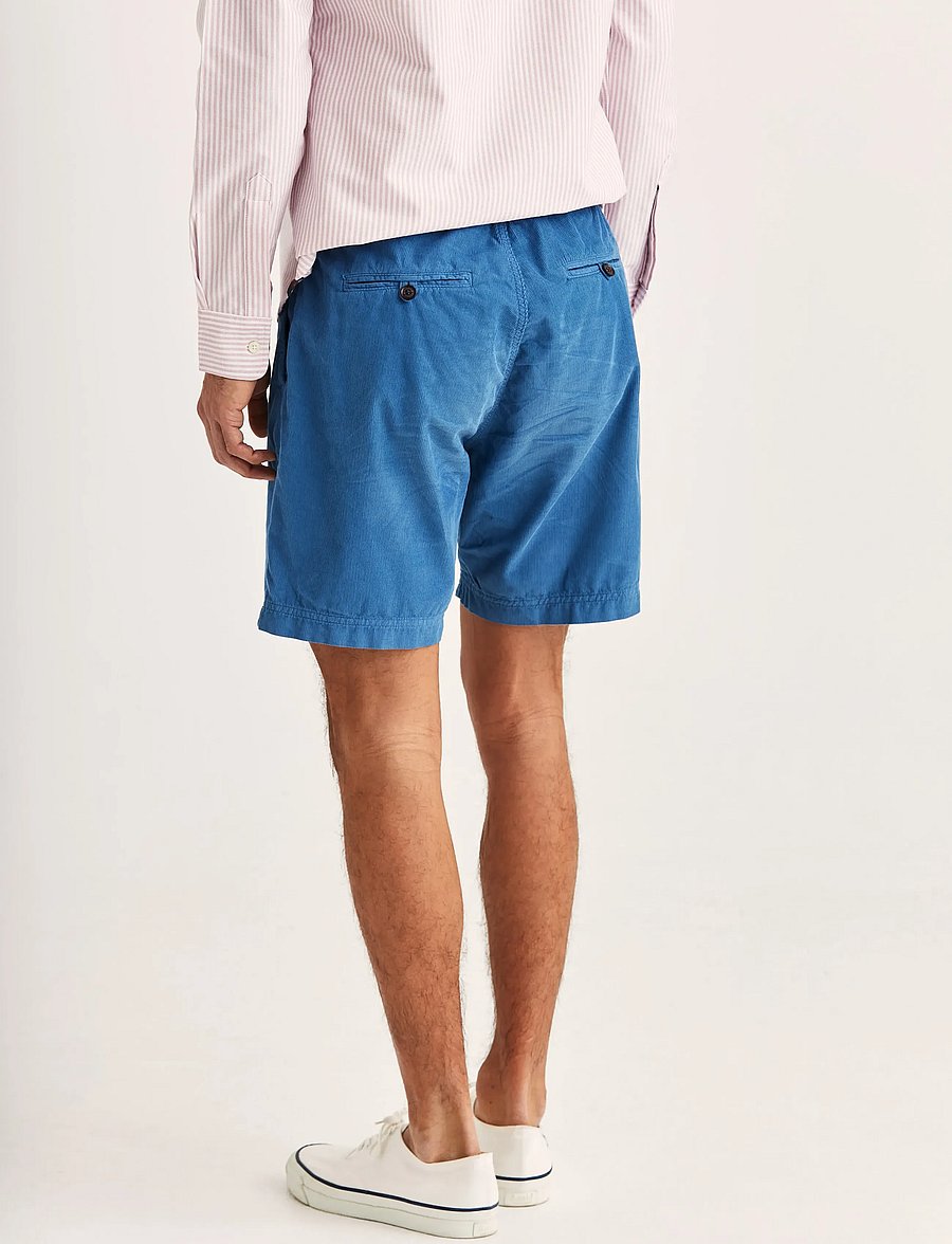 Morris - Fenix Summer Cord Shorts - casual shorts - blue - 4