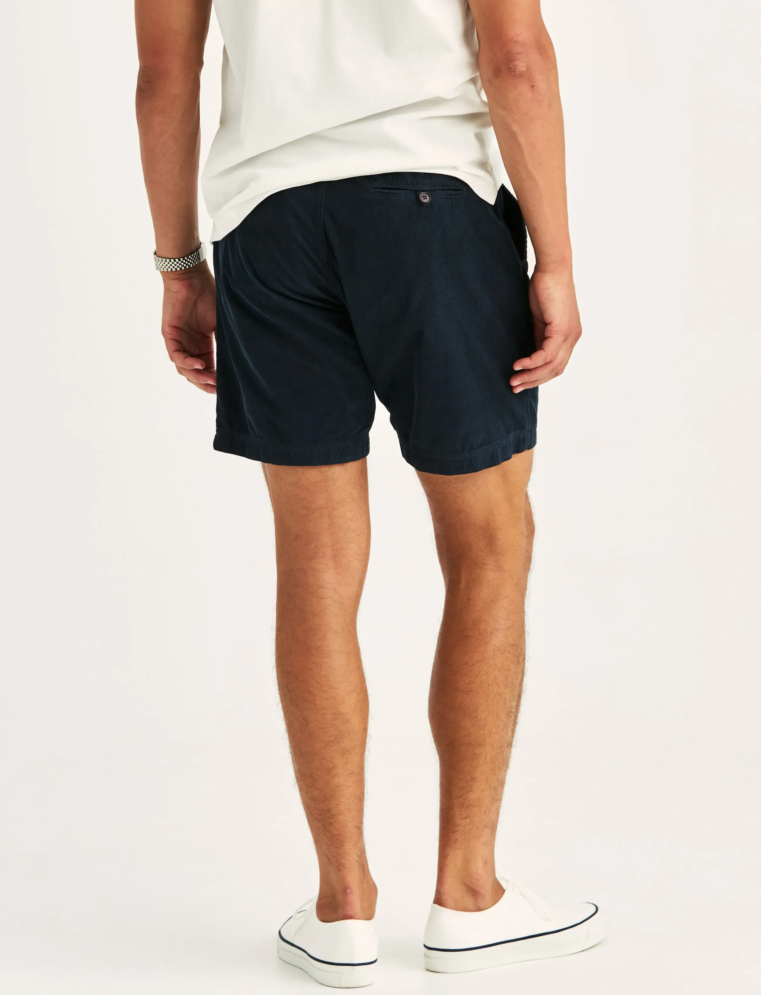 Morris - Fenix Summer Cord Shorts - casual shorts - dark blue - 4