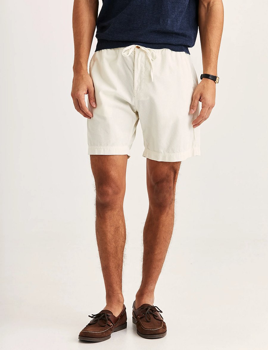 Morris - Fenix Summer Cord Shorts - casual shorts - off white - 4