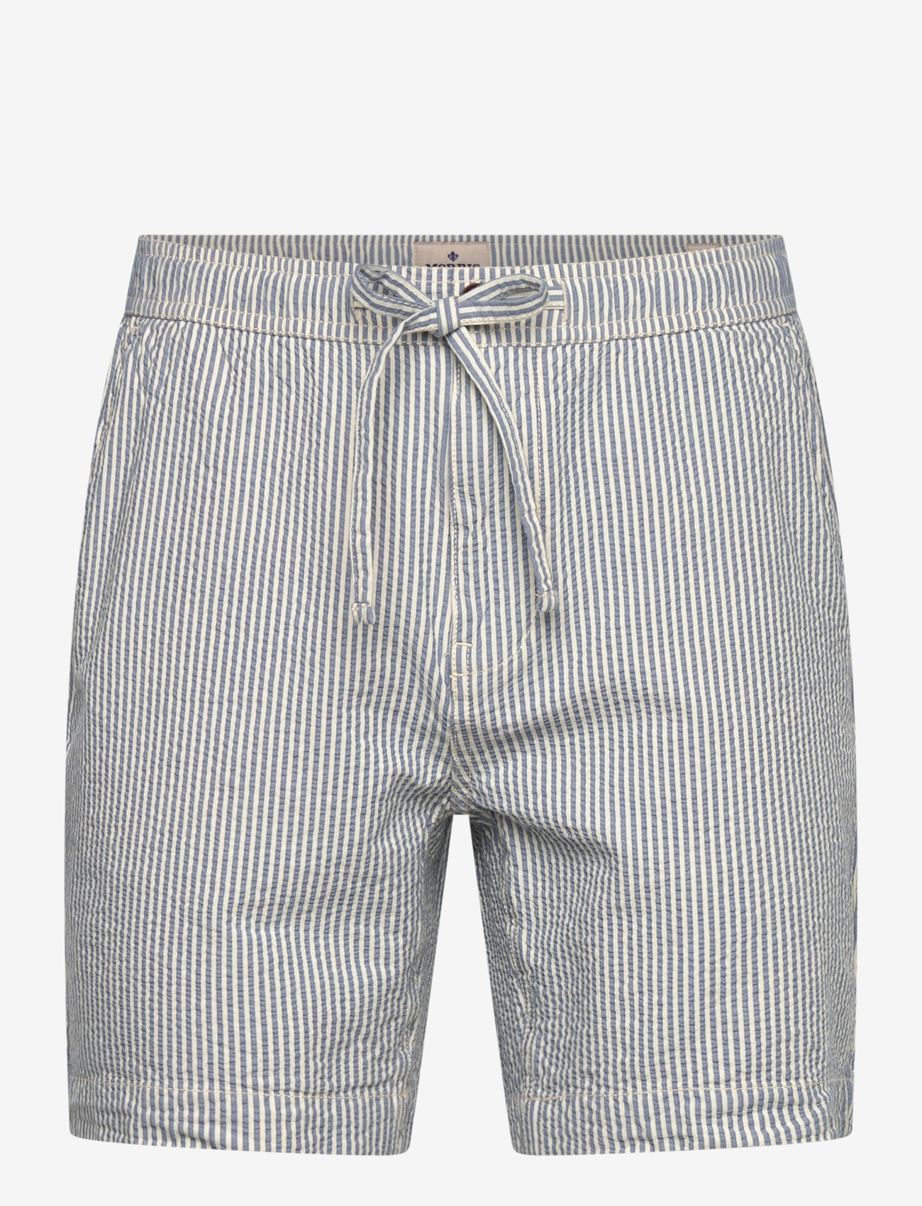 Morris - Fenix Seersucker Shorts - casual shorts - blue - 1