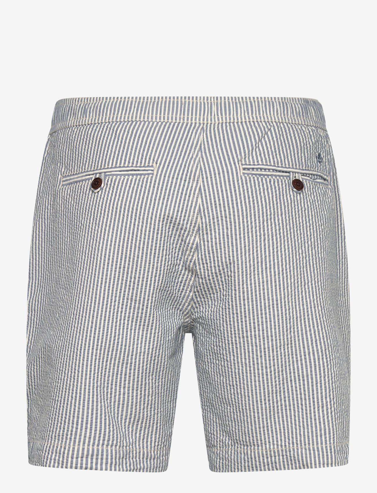 Morris - Fenix Seersucker Shorts - casual shorts - blue - 2