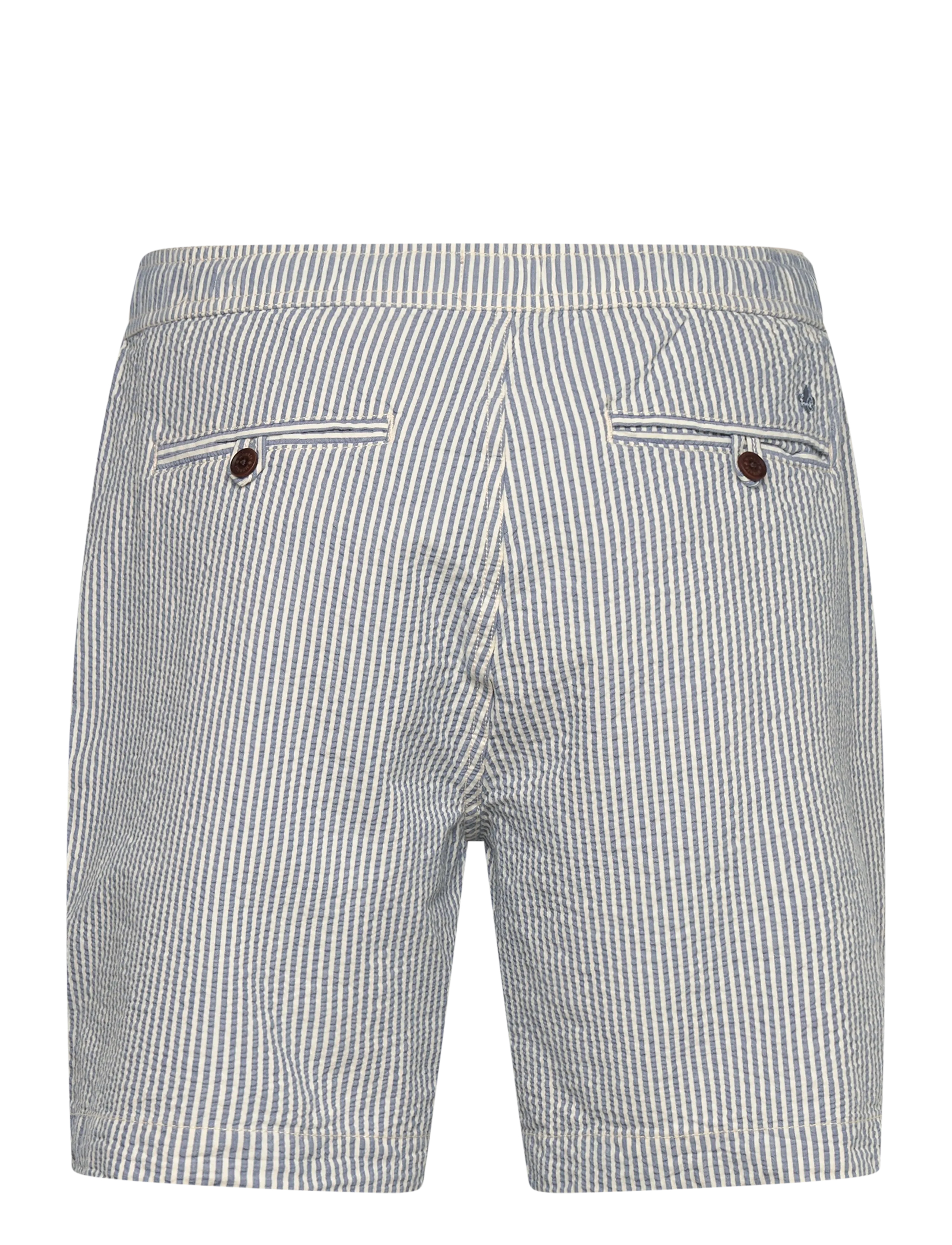 Morris - Fenix Seersucker Shorts - casual shorts - blue - 2