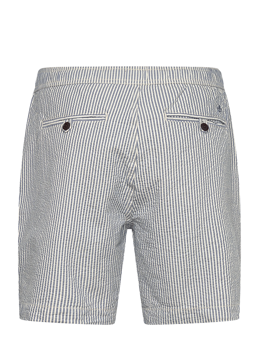 Morris - Fenix Seersucker Shorts - vabaaja lühikesed püksid - blue - 2