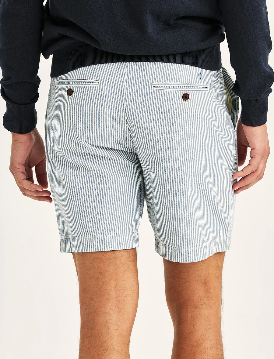 Morris - Fenix Seersucker Shorts - vabaaja lühikesed püksid - blue - 5