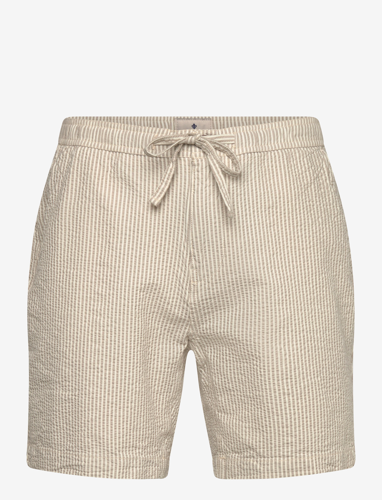 Morris - Fenix Seersucker Shorts - casual shorts - khaki - 1