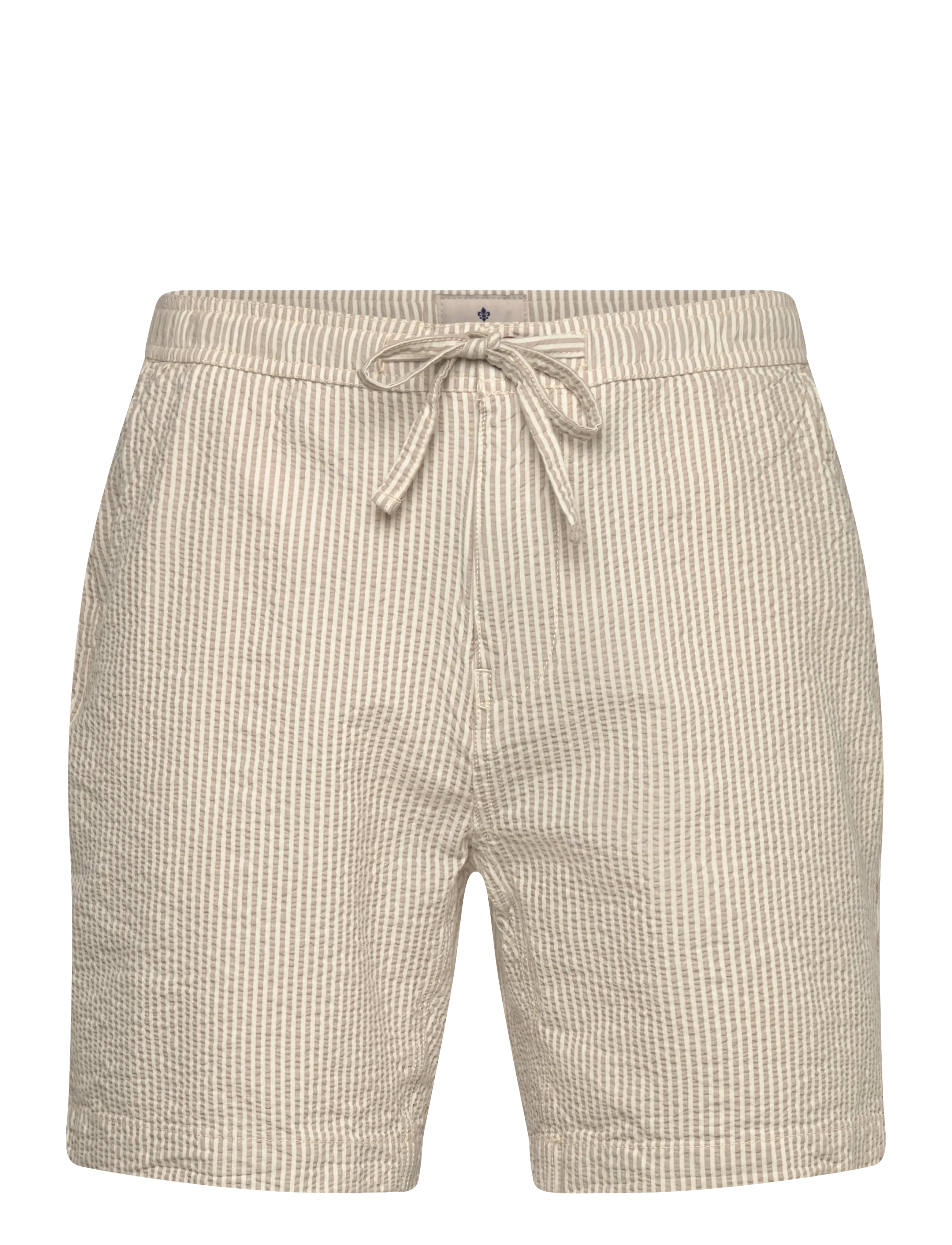 Morris Fenix Seersucker Shorts - Frjálslegar stuttbuxur - KHAKI / multi