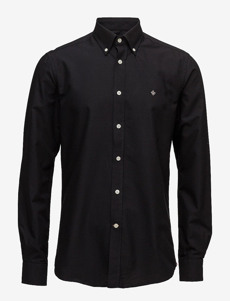 Morris - Douglas Shirt-Slim Fit - oxfordi särgid - black - 0