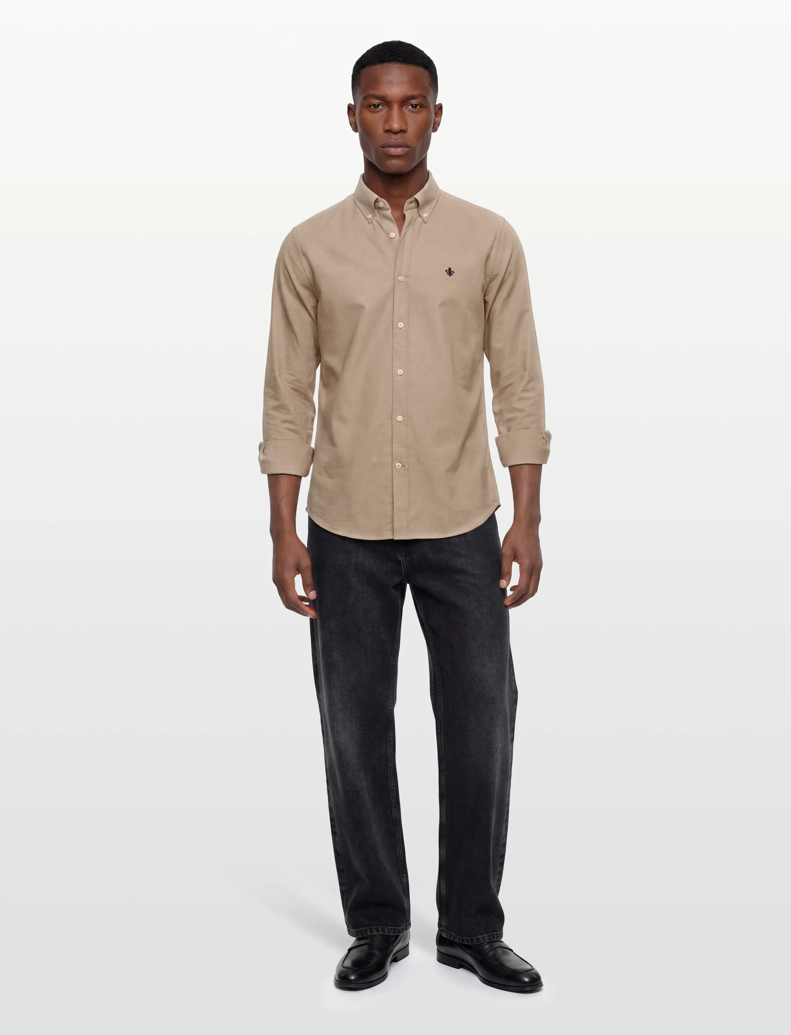 Morris Douglas Shirt-Slim Fit, M, Shirts, Beige - Casual, Männerswear