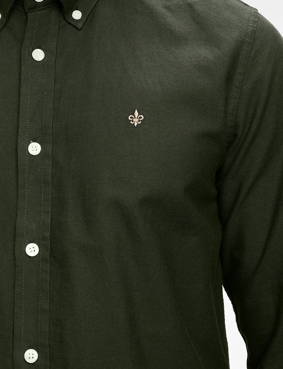 Morris - Douglas Shirt-Slim Fit - oxford shirts - olive - 5