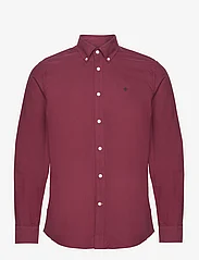 Morris - Douglas Shirt-Slim Fit - peruskauluspaidat - wine red - 0