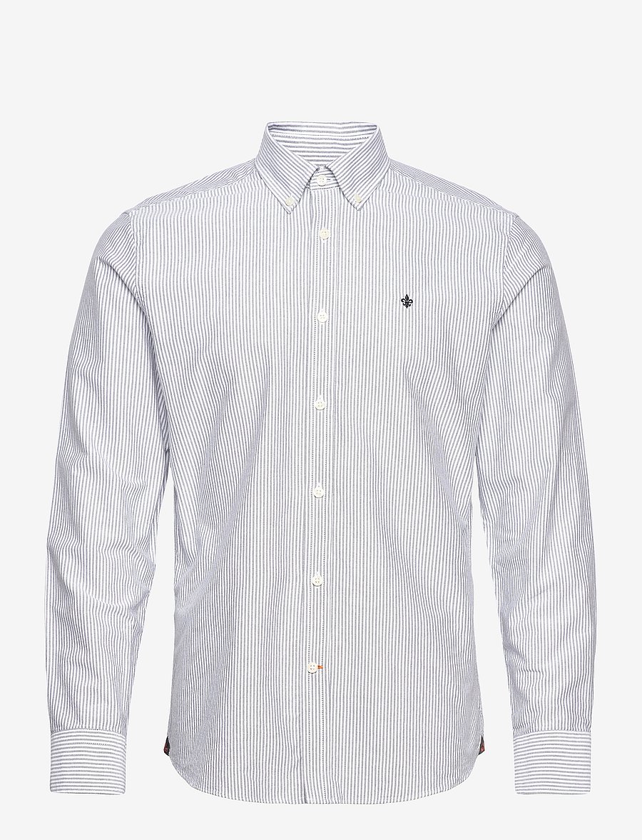 Morris - Douglas Stripe Shirt-Slim Fit - randiga skjortor - blue - 0