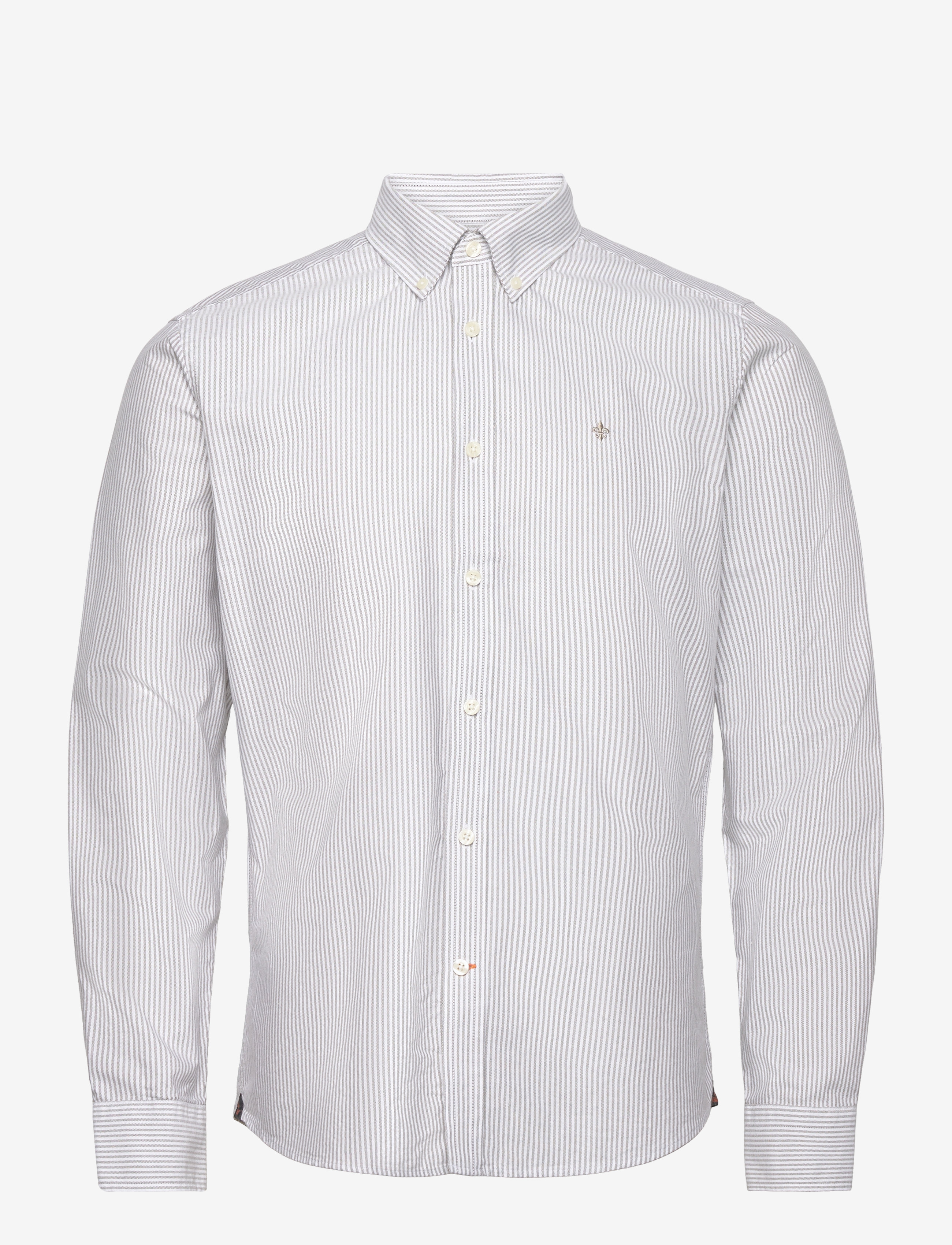 Morris Douglas Stripe Shirt-Slim Fit - Skjorter - BROWN / beige