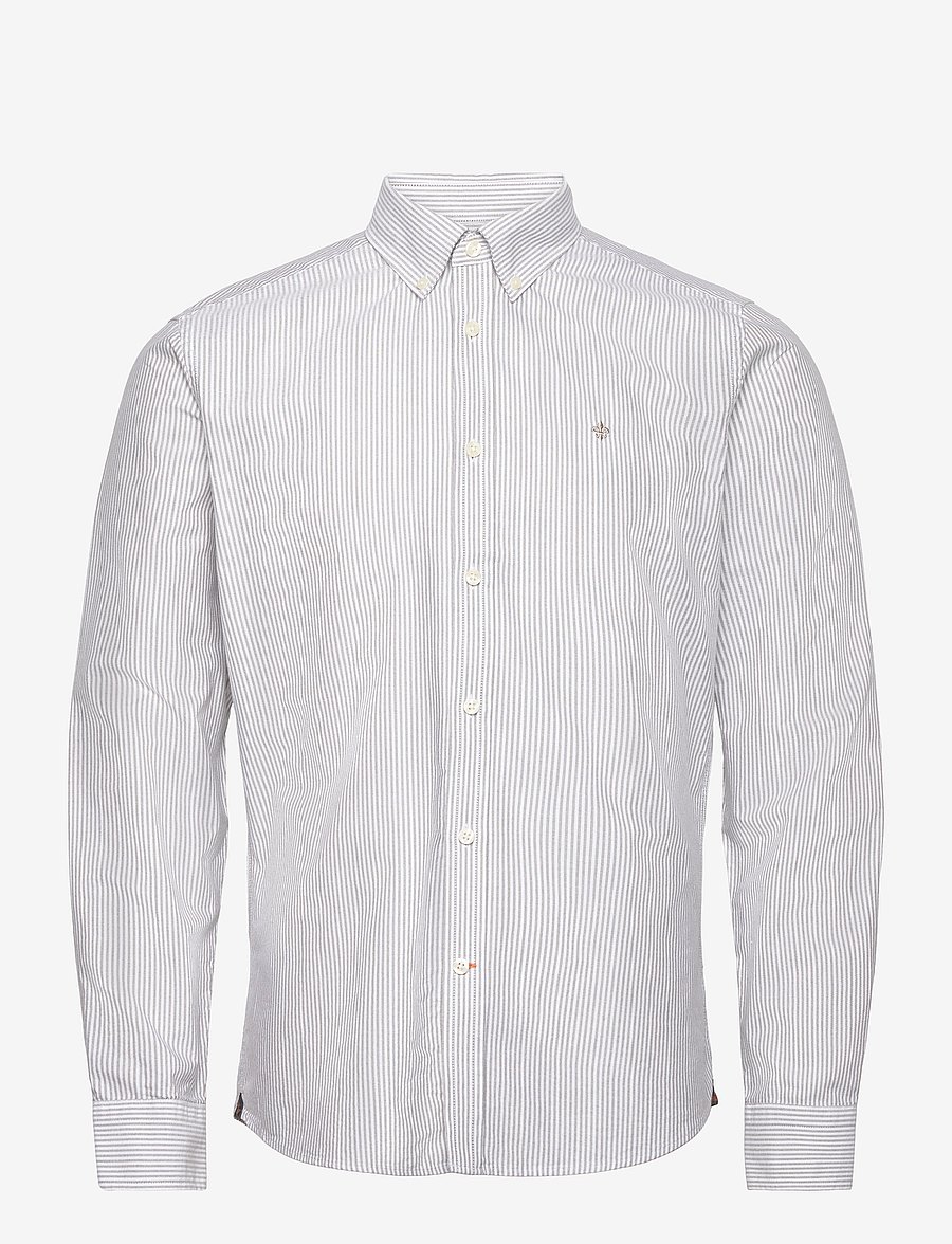 Morris - Douglas Stripe Shirt-Slim Fit - gestreifte hemden - brown - 0