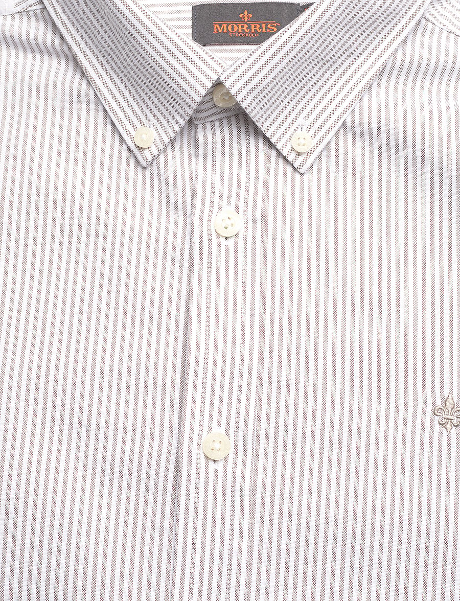 Morris - Douglas Stripe Shirt-Slim Fit - gestreifte hemden - brown - 3